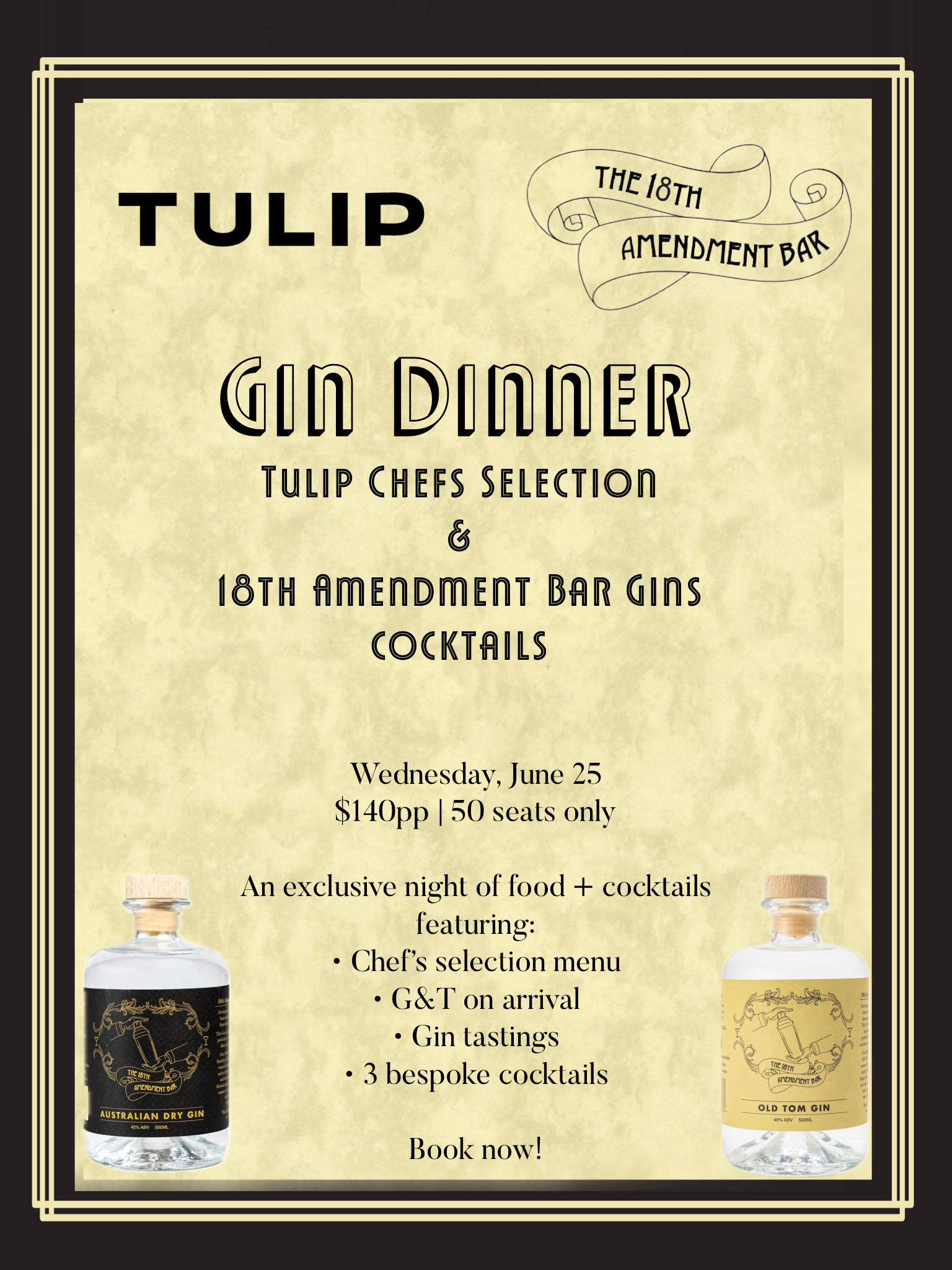 Tulip Gin Dinner